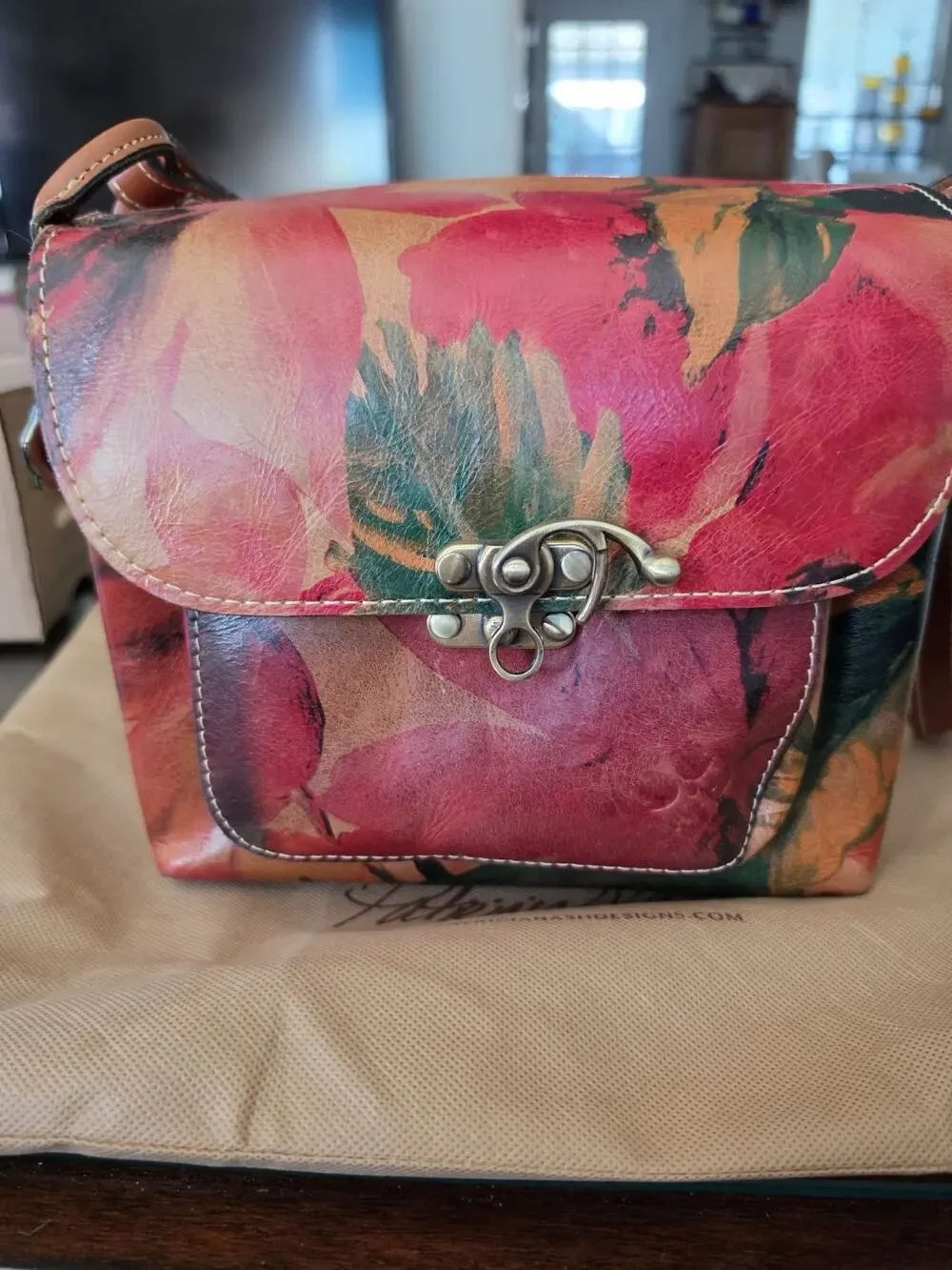 Patricia Nash 10th Anniversary Leandra Flap Crossbody Bag w/Dust Bag